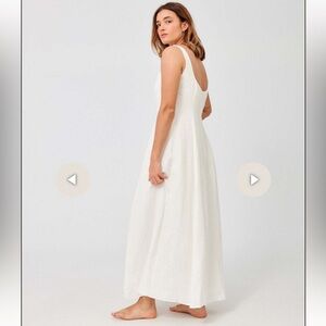 Mara Hoffman White Linen Perdita Dress